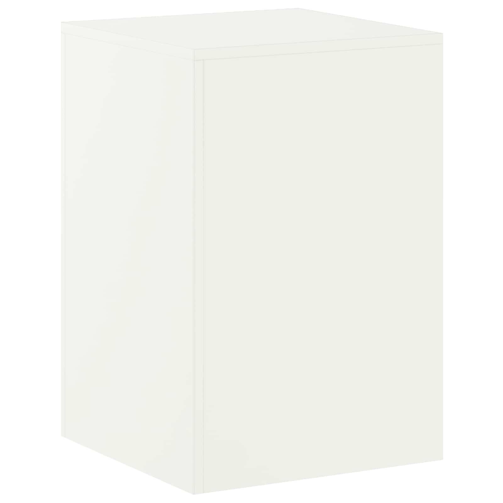 vidaXL Стойка за растения Бяло 40 x 40 x 60 cm Стомана