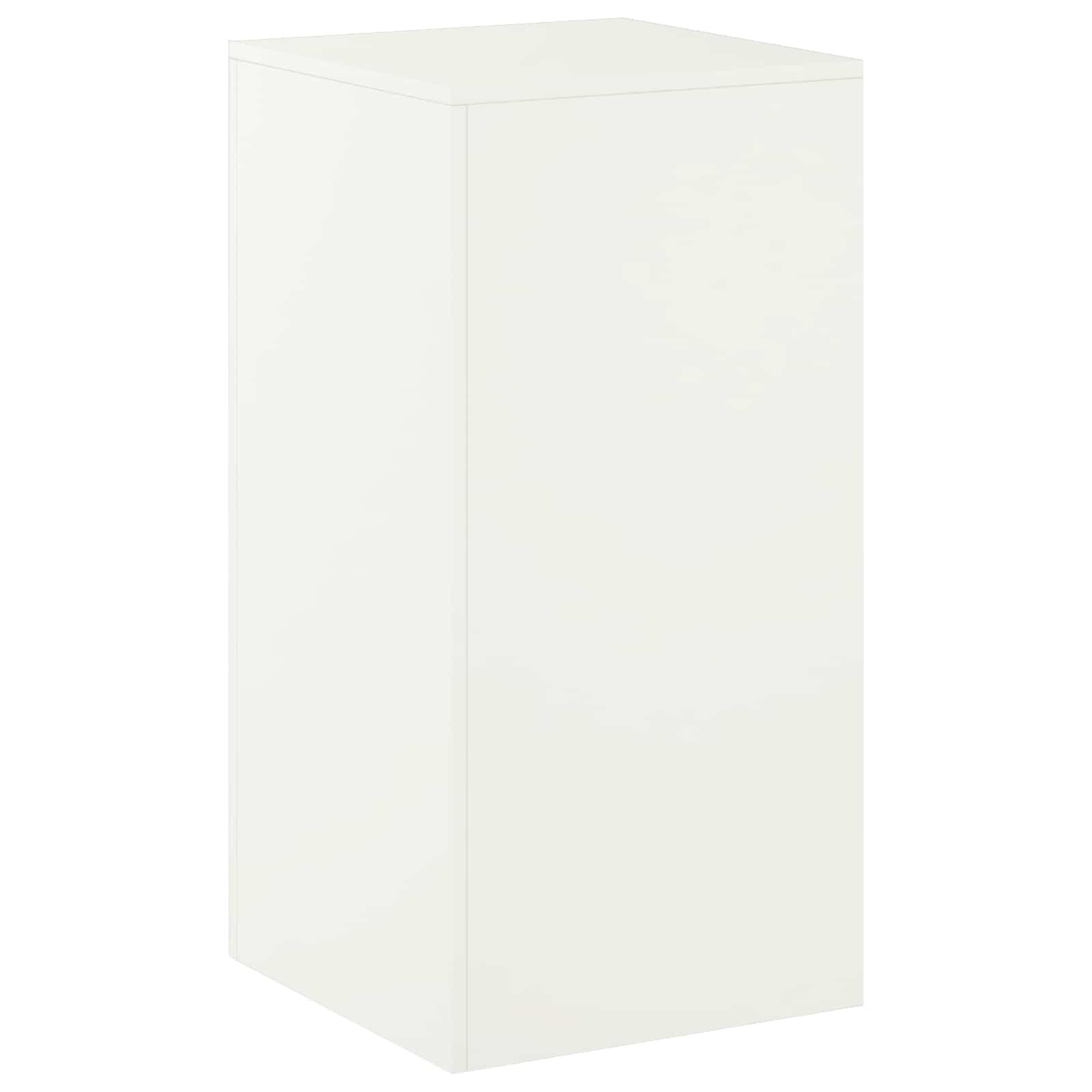 vidaXL Стойка за растения Бяло 40 x 40 x 80 cm Стомана
