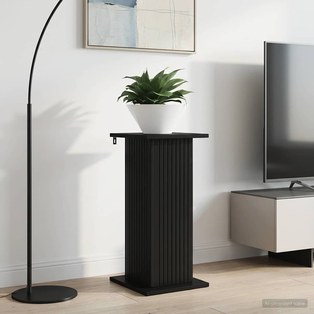 vidaXL Стойка за растения Черно 305 x 30 x 605 см