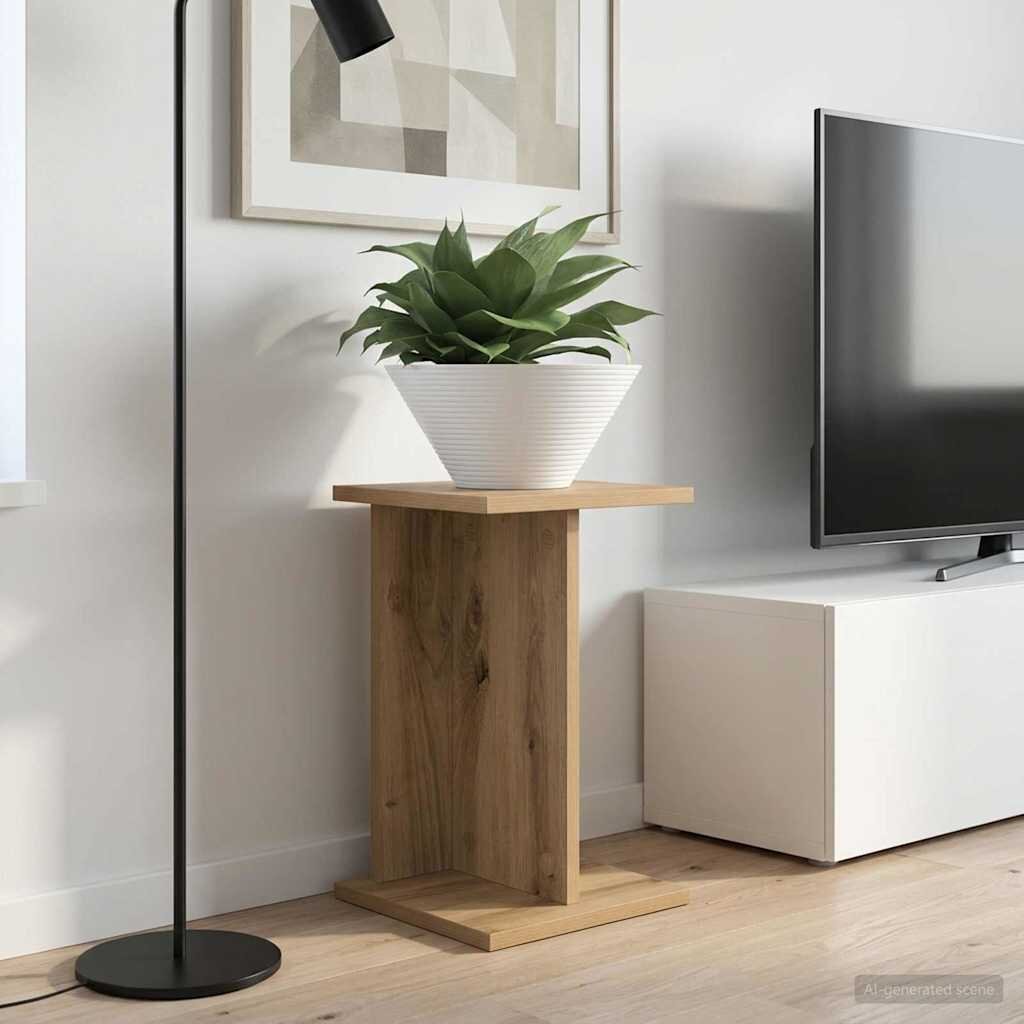 vidaXL Стойка за растения Дъб артизан 25 x 255 x 405 см