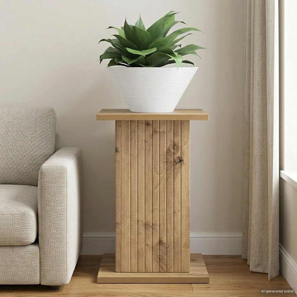 vidaXL Стойка за растения Дъб артизан 305 x 30 x 43 см