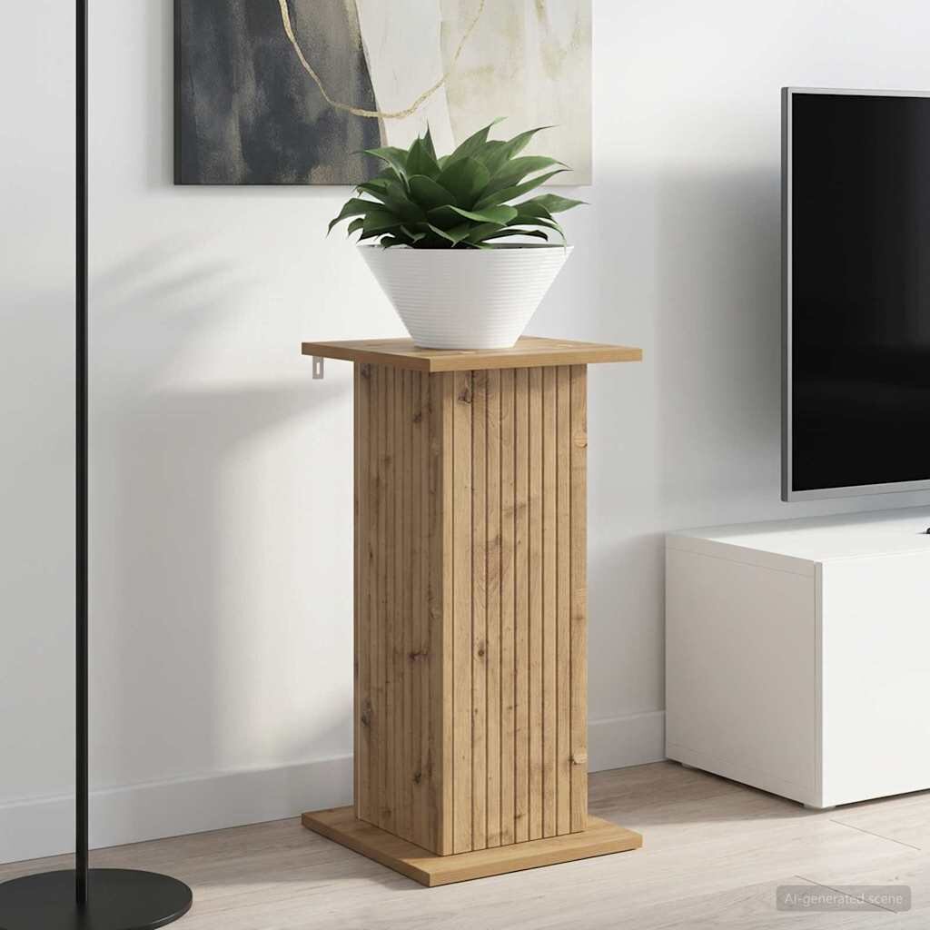 vidaXL Стойка за растения Дъб артизан 305 x 30 x 605 см