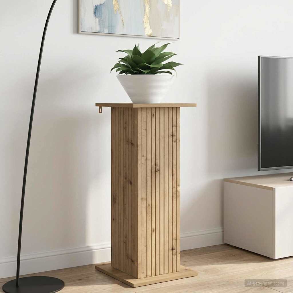 vidaXL Стойка за растения Дъб артизан 305 x 30 x 805 см