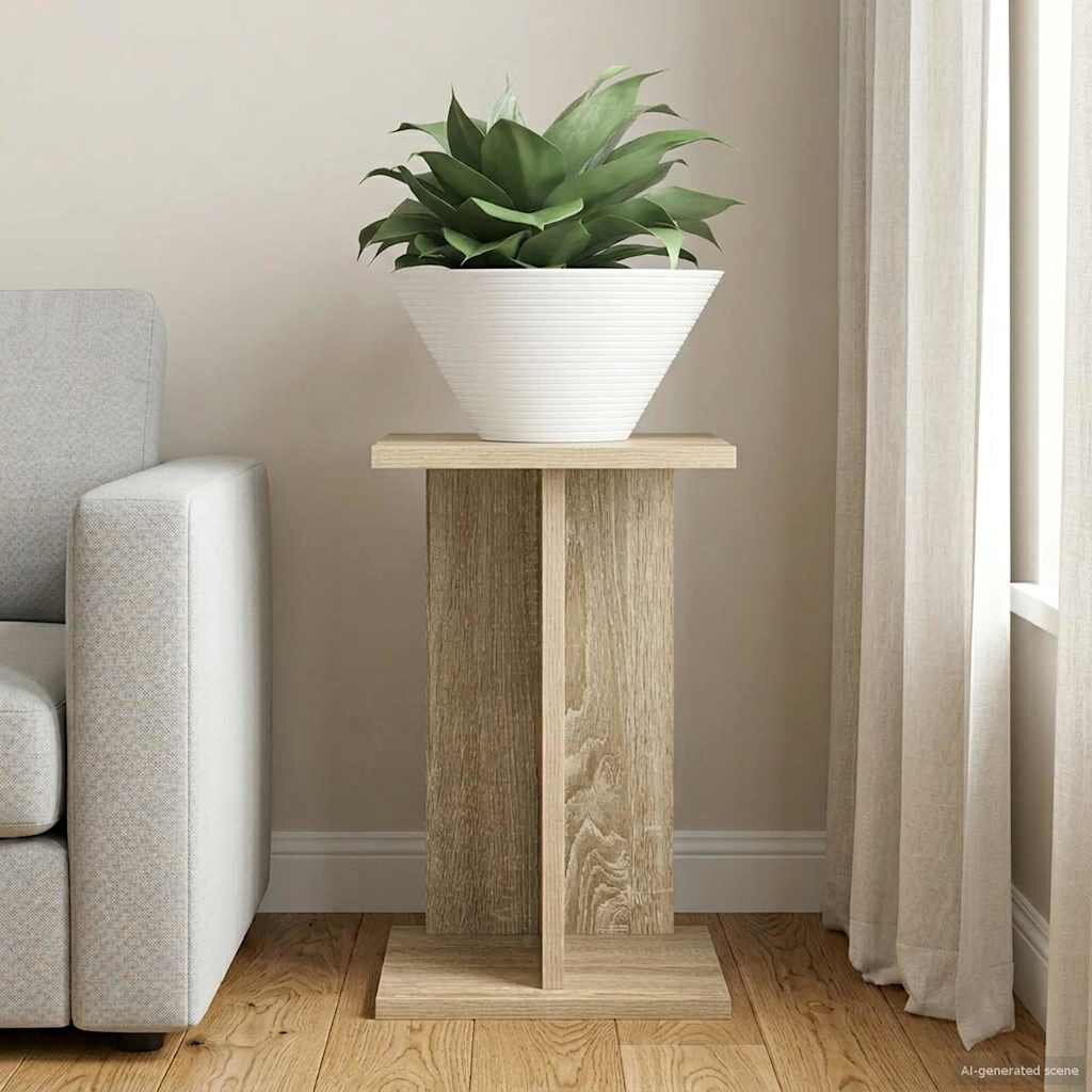 vidaXL Стойка за растения Дъб сонома 25 x 255 x 405 см