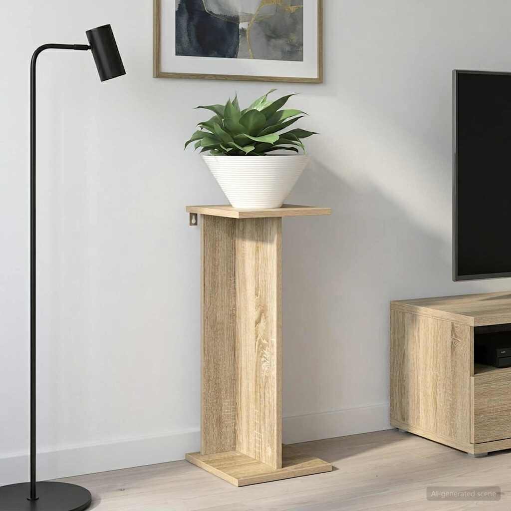 vidaXL Стойка за растения Дъб сонома 25 x 255 x 605 см