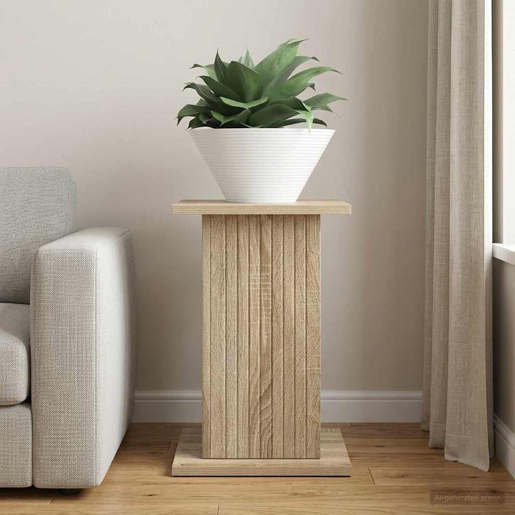 vidaXL Стойка за растения Дъб сонома 305 x 30 x 43 см