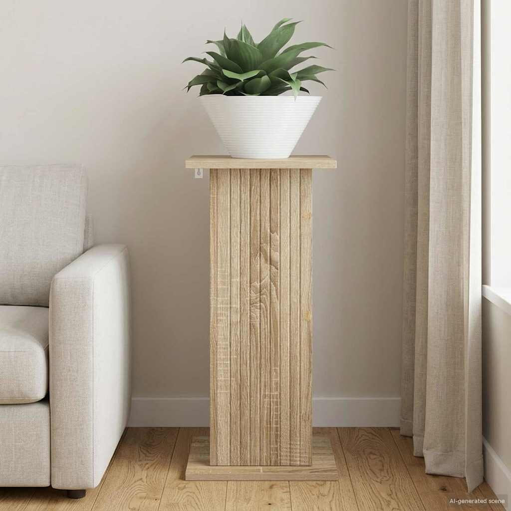 vidaXL Стойка за растения Дъб сонома 305 x 30 x 605 см