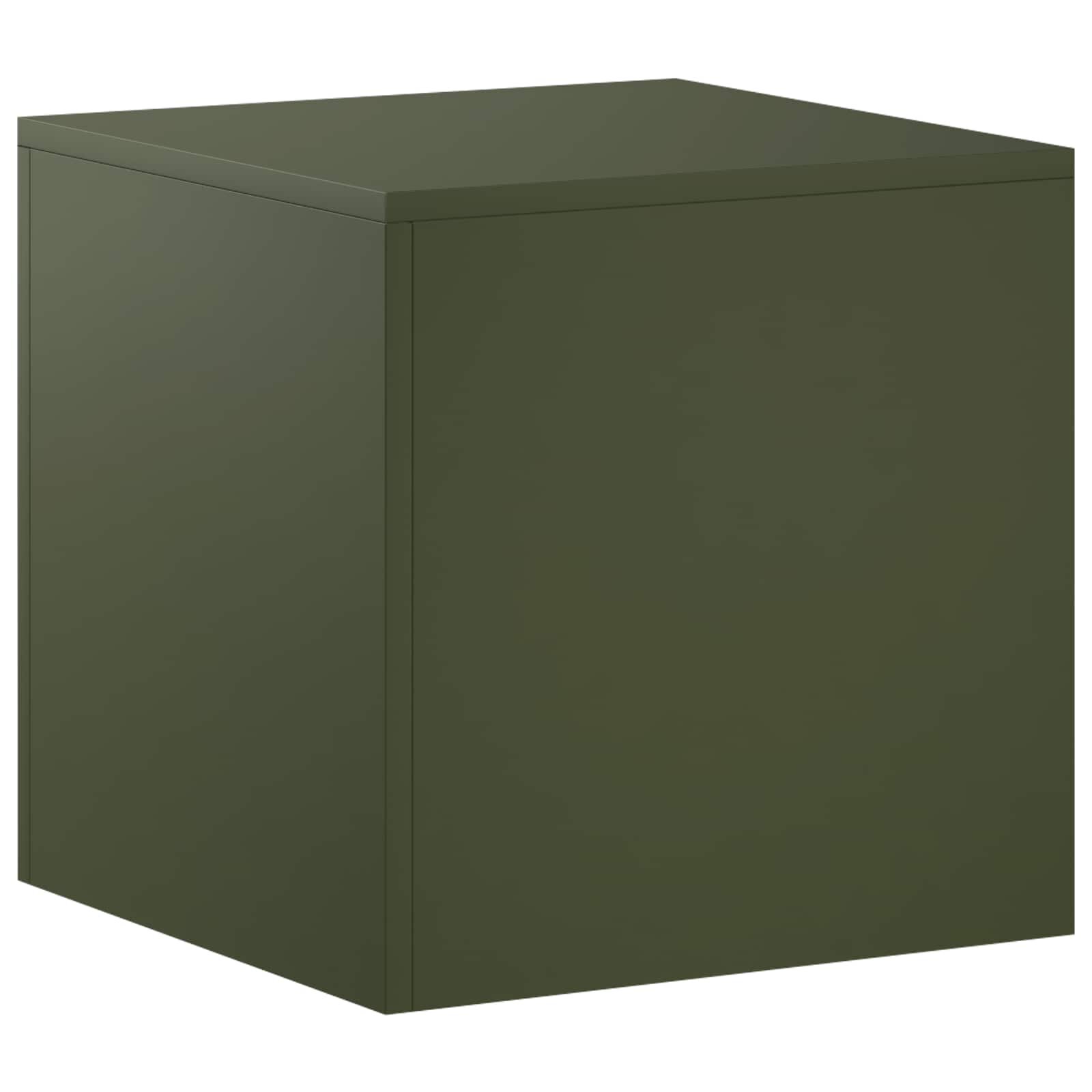 vidaXL Стойка за растения Маслиненозелено 40 x 40 x 40 cm