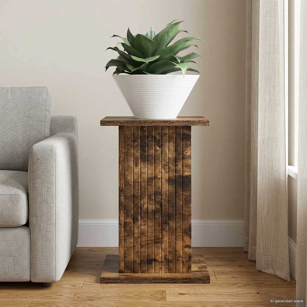 vidaXL Стойка за растения Опушен дъб 305 x 30 x 43 см