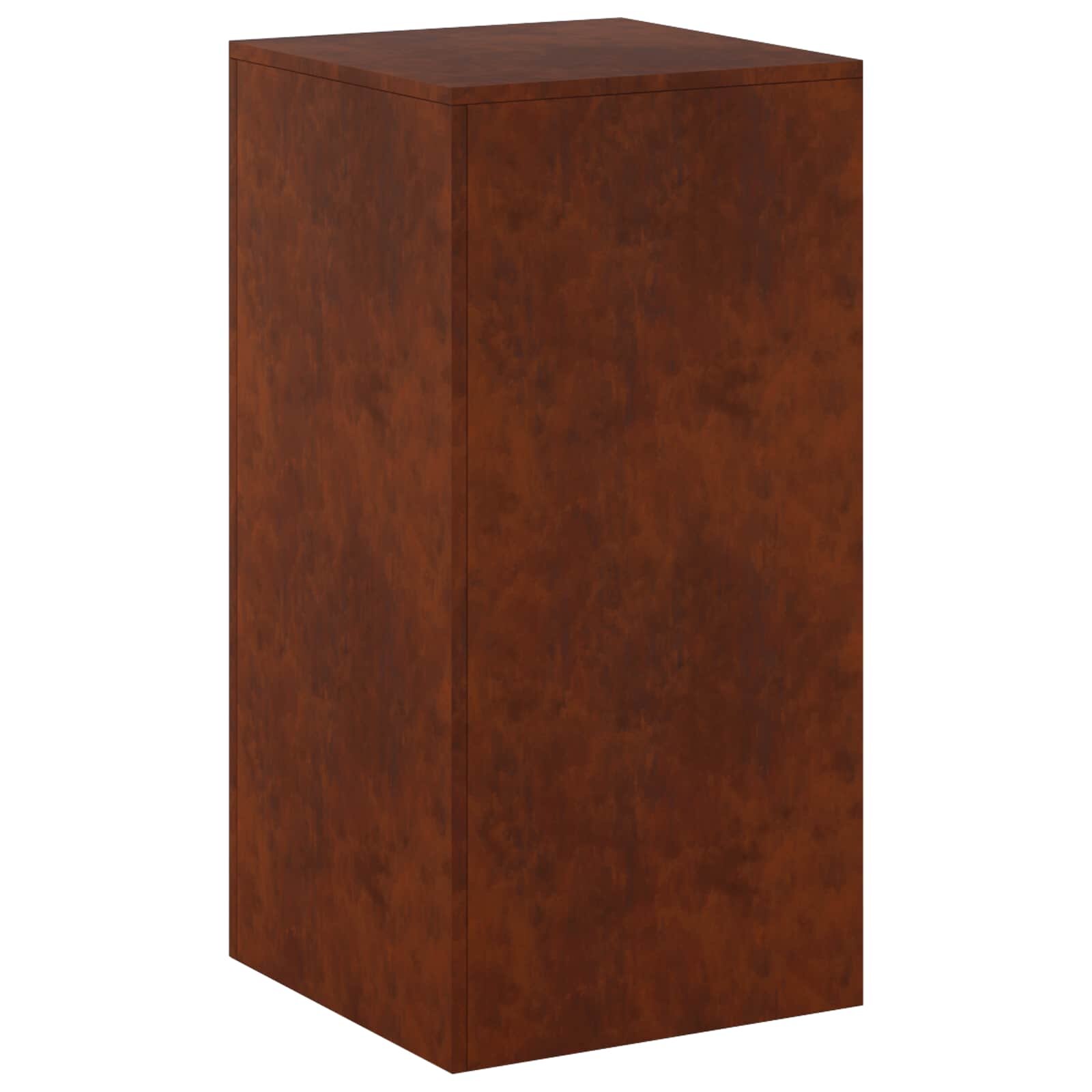 vidaXL Стойка за растения Ръждясало 40 x 40 x 80 cm Кортенова стомана