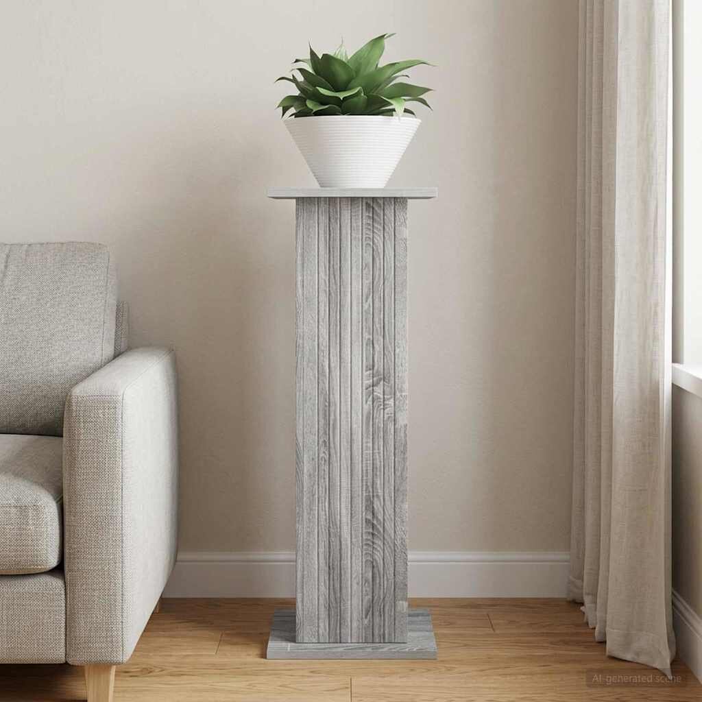 vidaXL Стойка за растения Сива сонома 305 x 30 x 805 см