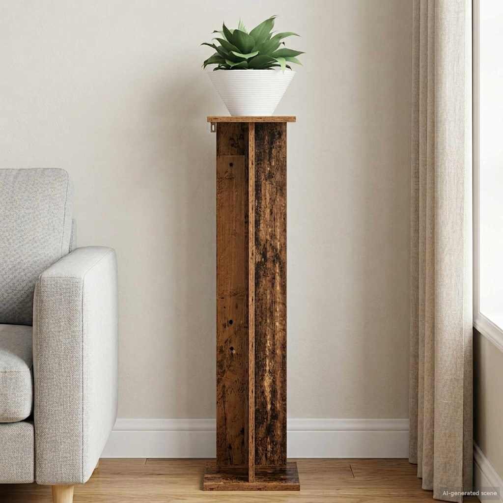 vidaXL Стойка за растения Старо дърво 25 x 255 x 1005 см
