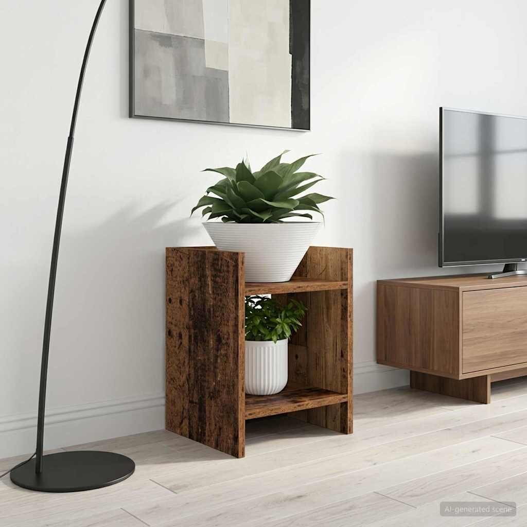 vidaXL Стойка за растения Старо дърво 30 x 30 x 40 cm