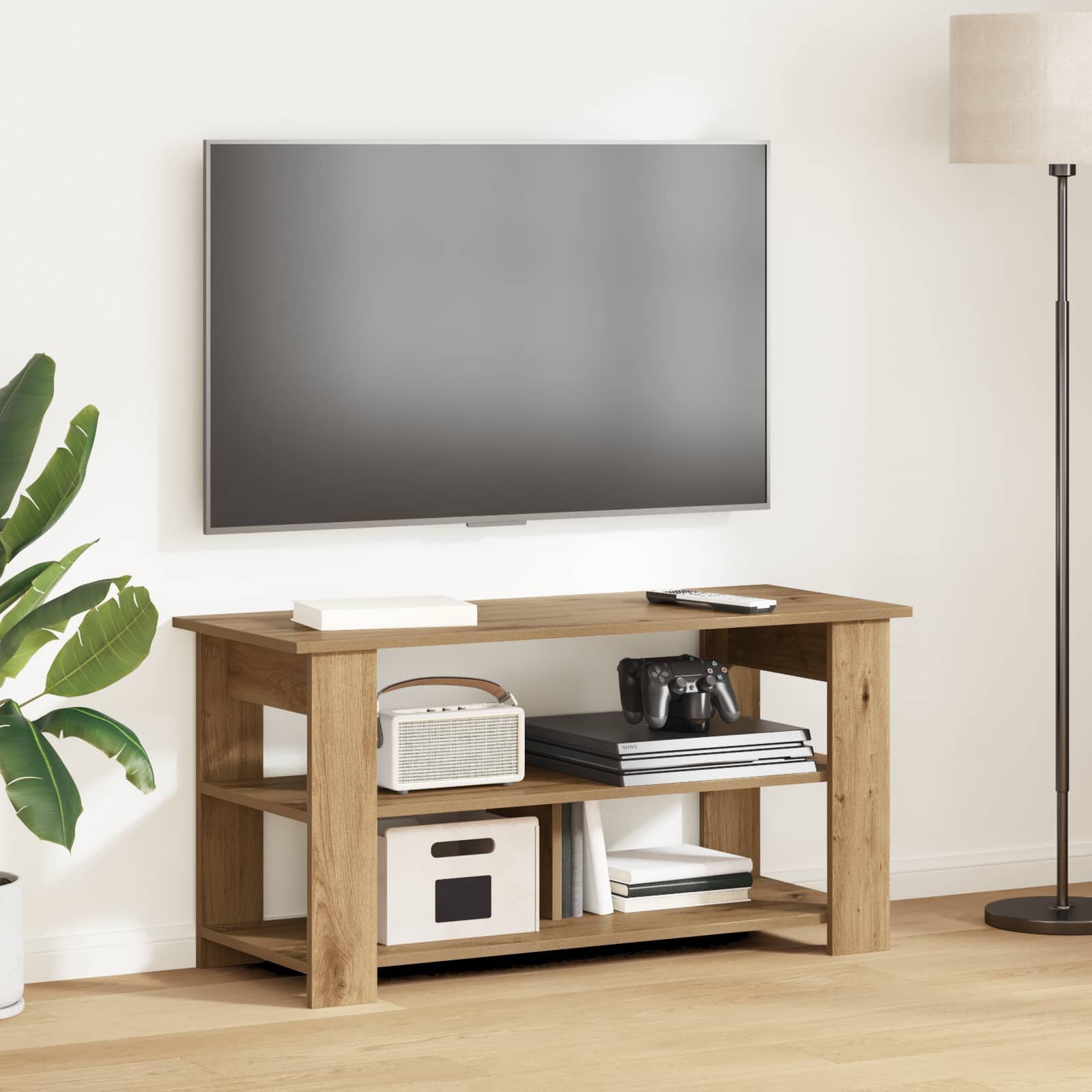 vidaXL Стойка за телевизор 100 x 40 x 50 cm Дъб
