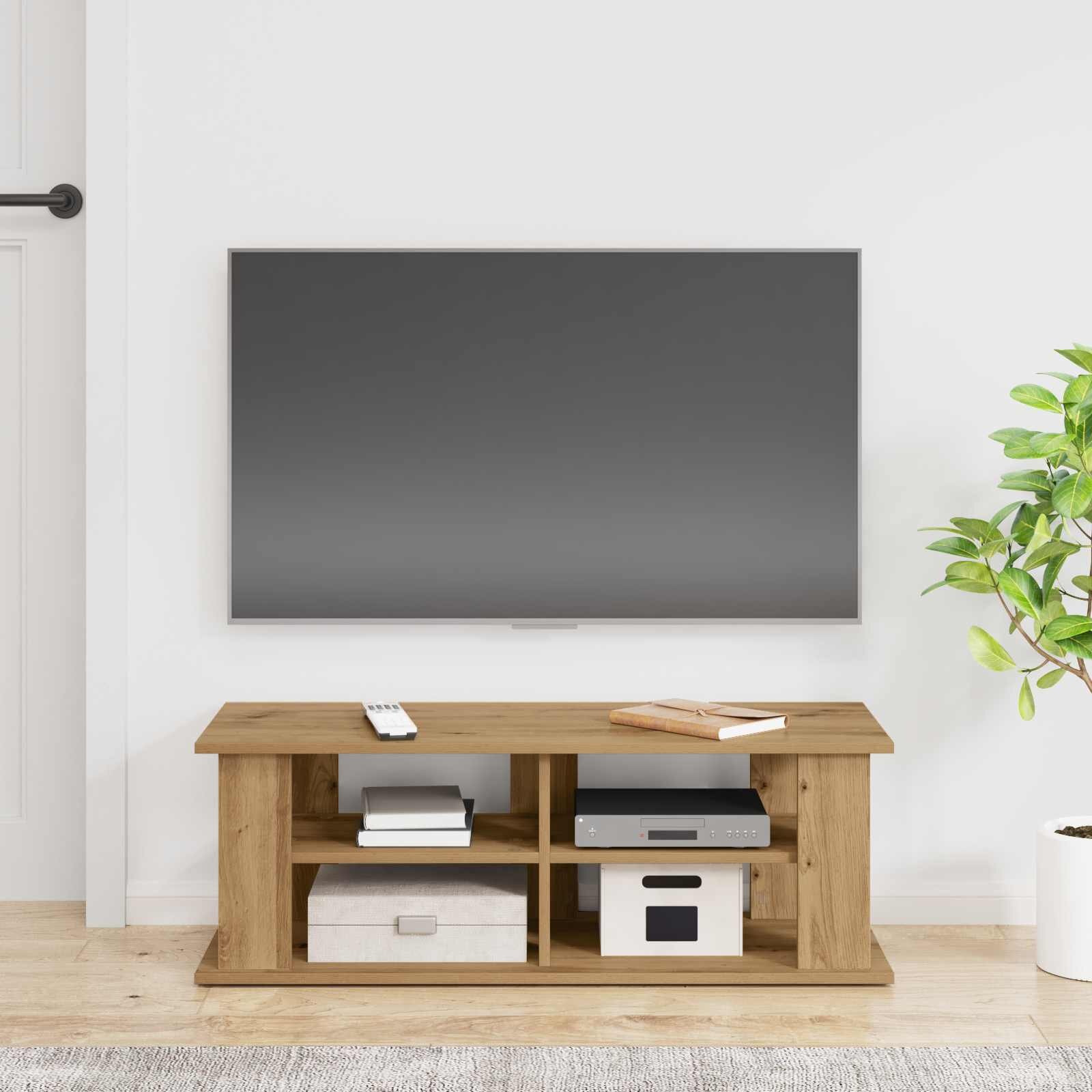 vidaXL Стойка за телевизор 96 x 35 x 335 см Дъб