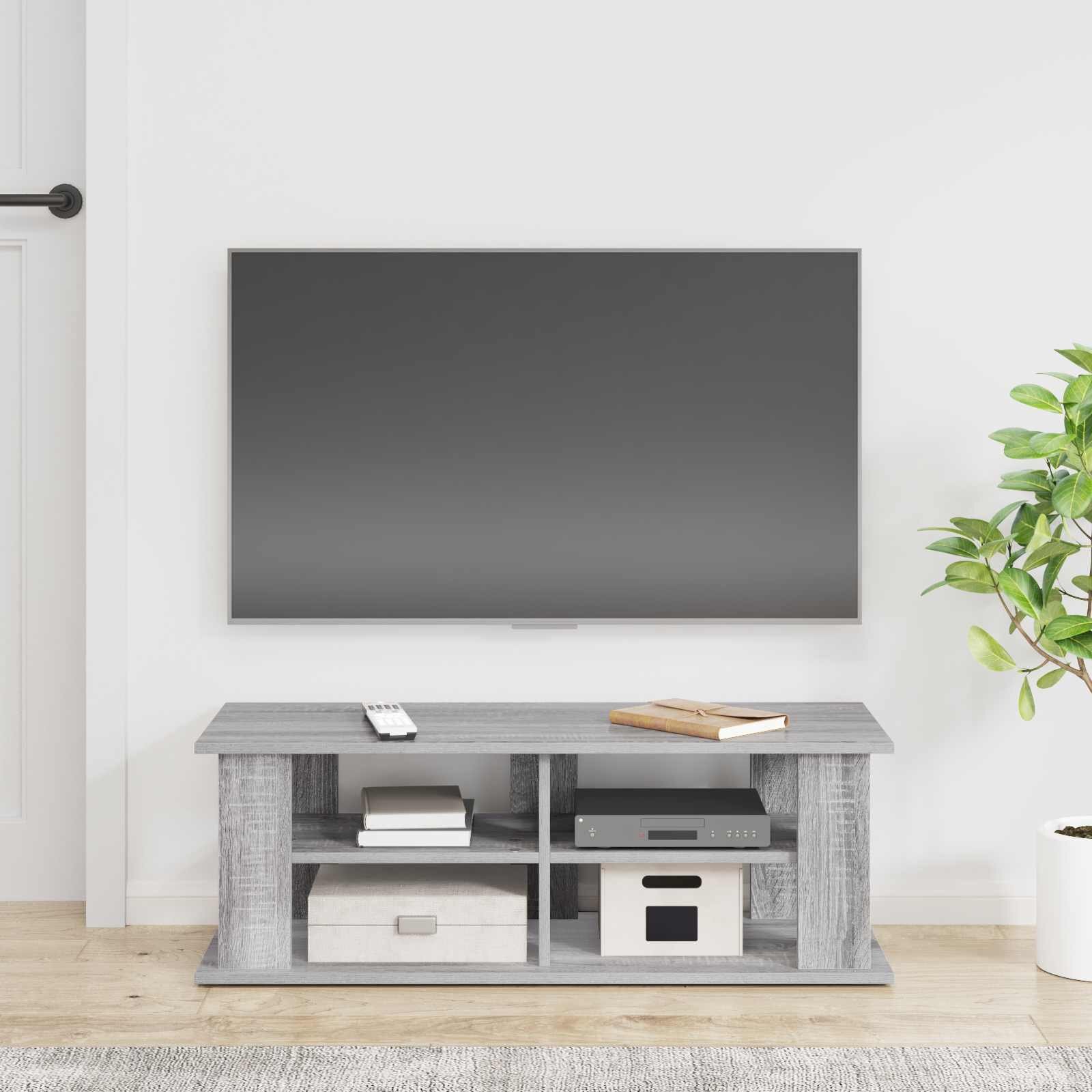 vidaXL Стойка за телевизор 96 x 35 x 335 см Сив Сонома