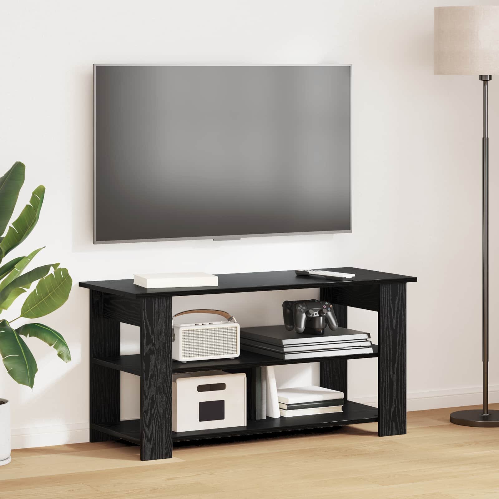 vidaXL Стойка за телевизор Черния дъб 100 x 40 x 50 cm