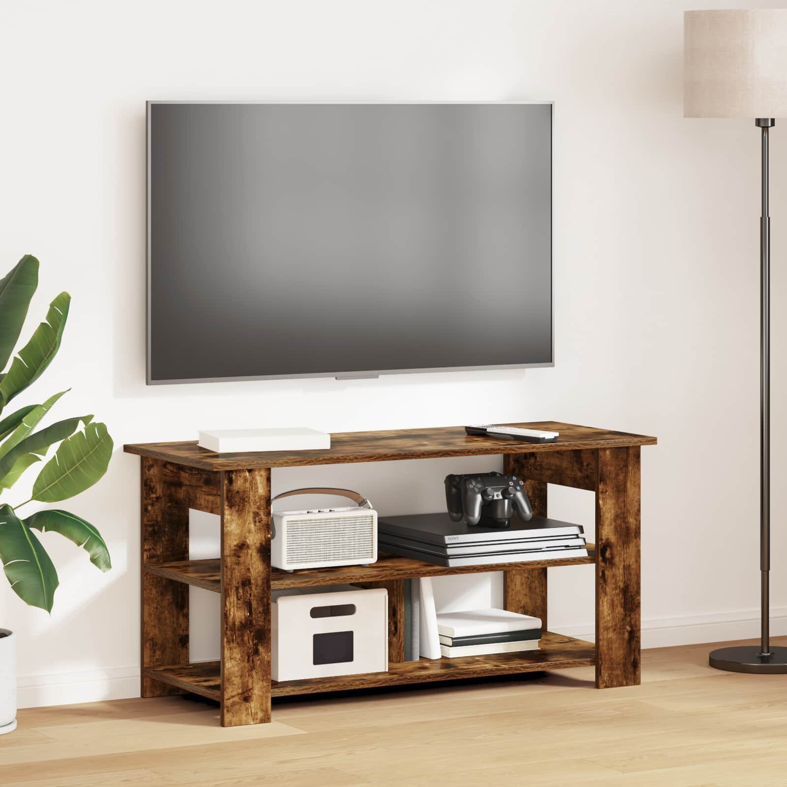 vidaXL Стойка за телевизор Димян дъб 100 x 40 x 50 cm