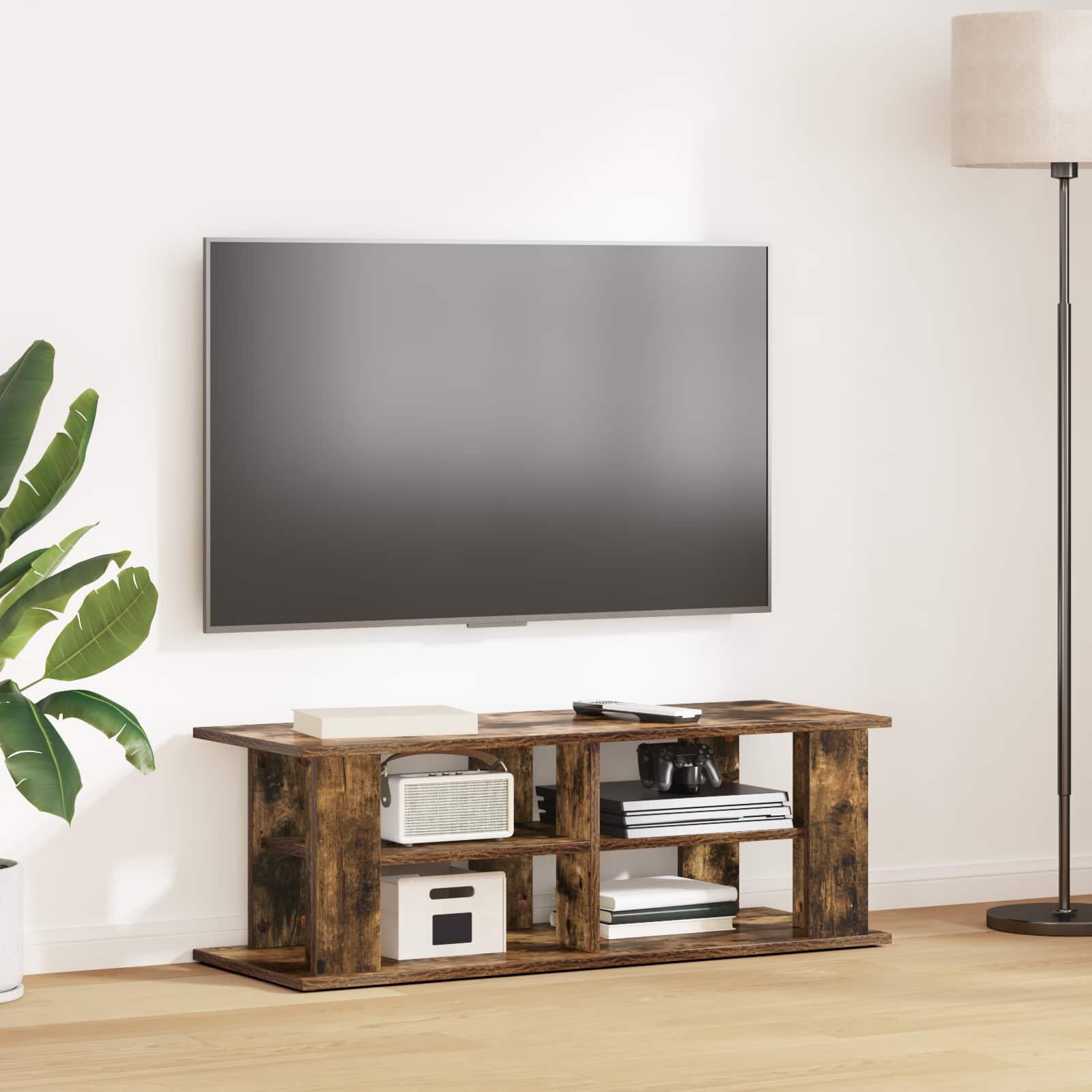 vidaXL Стойка за телевизор Димян дъб 96 x 35 x 335 см