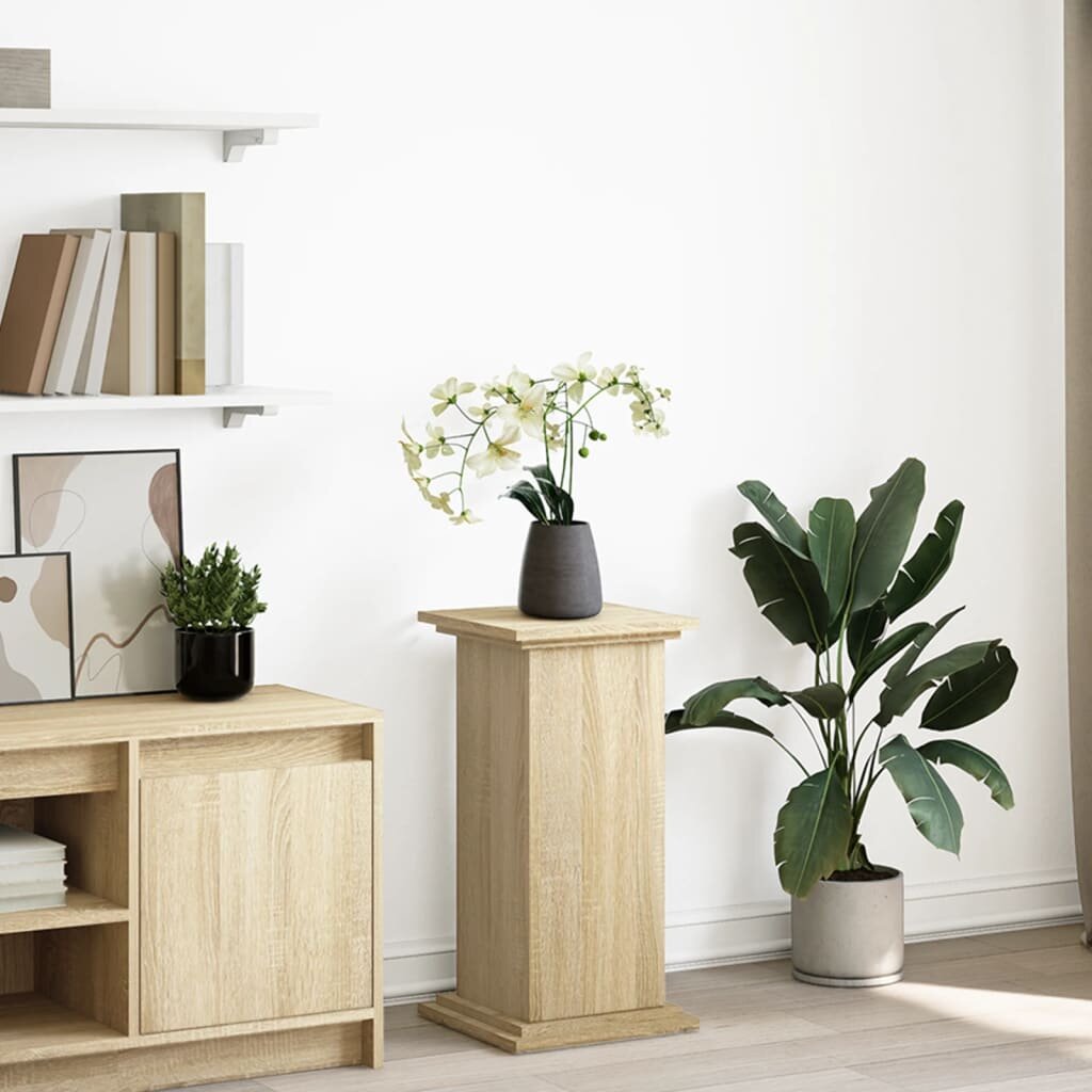 vidaXL Стойка за витрини със съхранение 31x30x60 см инженерно дърво