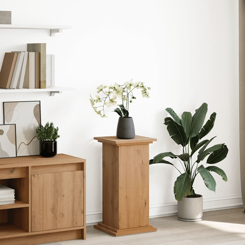 vidaXL Стойка за витрини със съхранение 31x30x60 см инженерно дърво