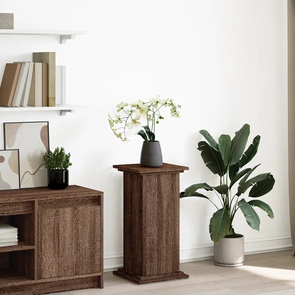 vidaXL Стойка за витрини със съхранение 31x30x60 см инженерно дърво