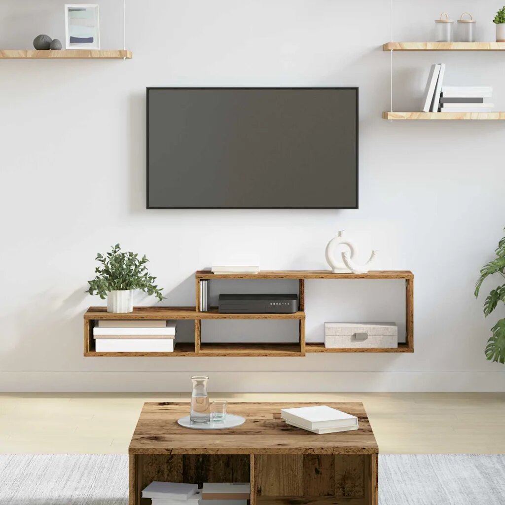 vidaXL Стойказастенентелевизор 120x25x285см Инженерна дървесина