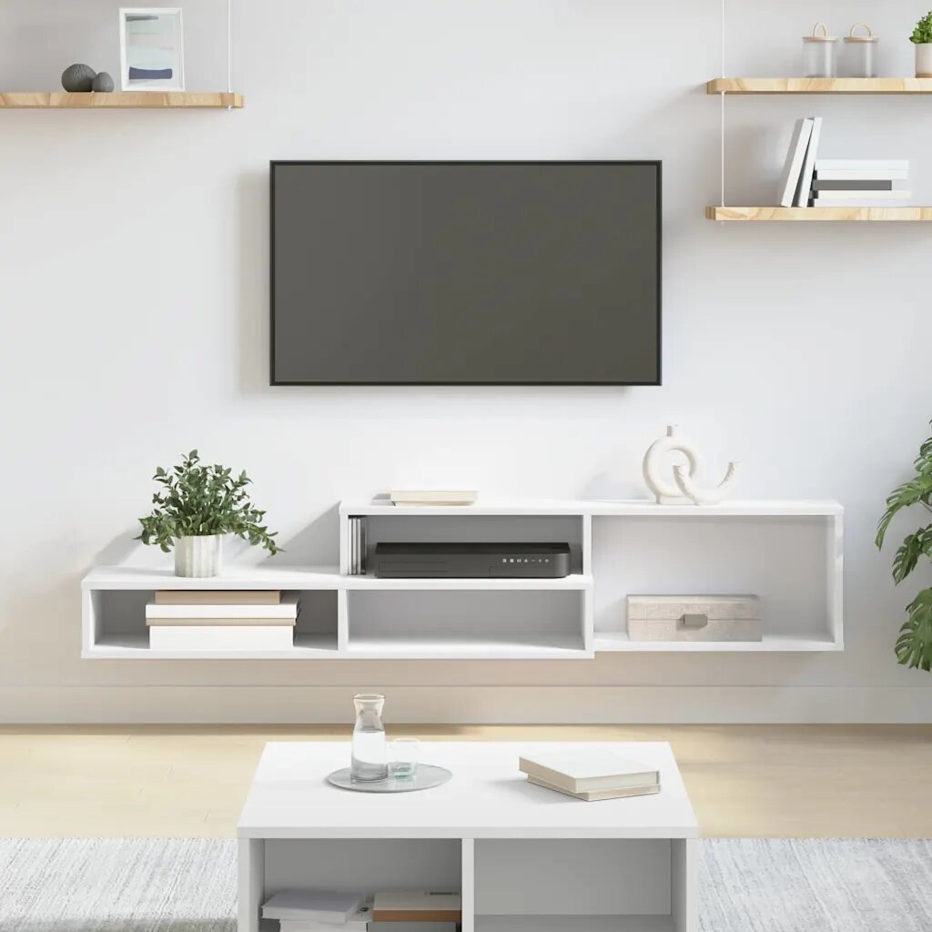 vidaXL Стойказастенентелевизор 150x25x285см Инженерна дървесина
