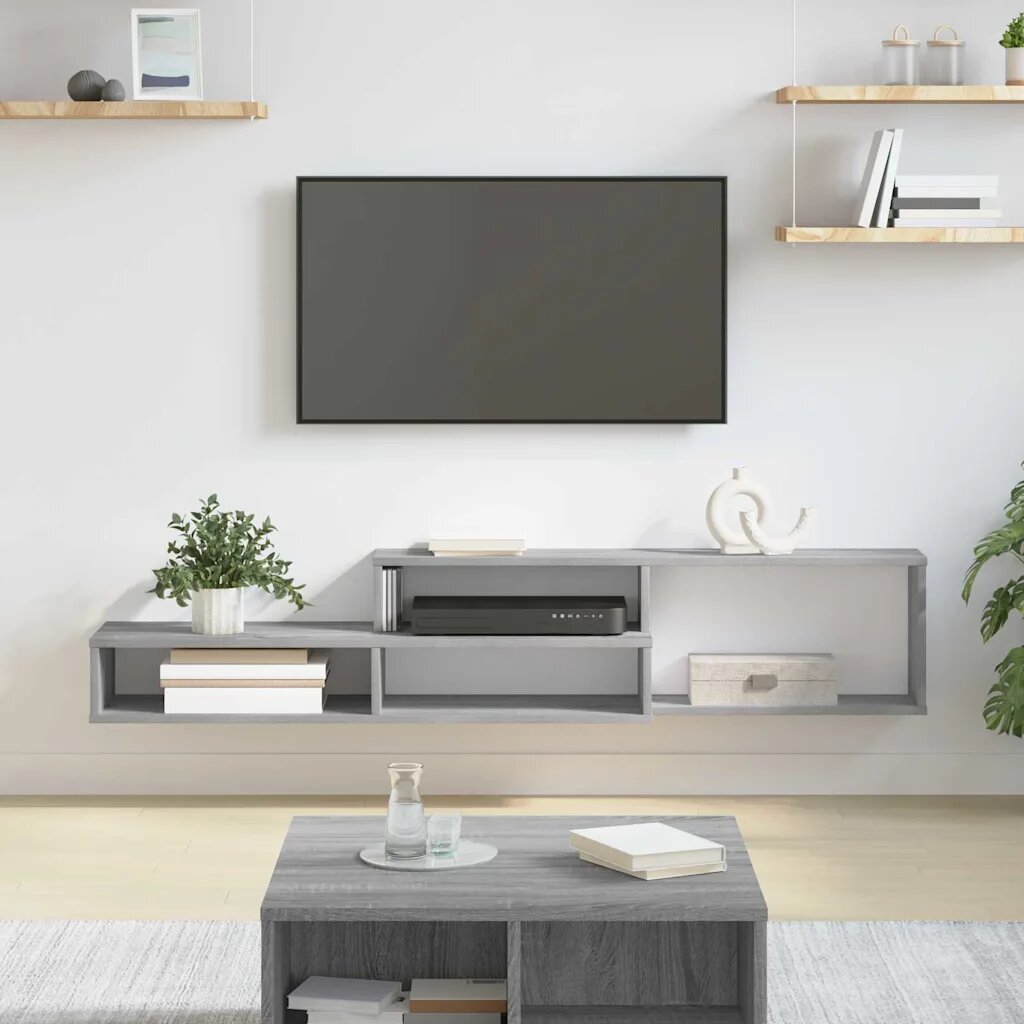vidaXL Стойказастенентелевизор 150x25x285см Инженерна дървесина