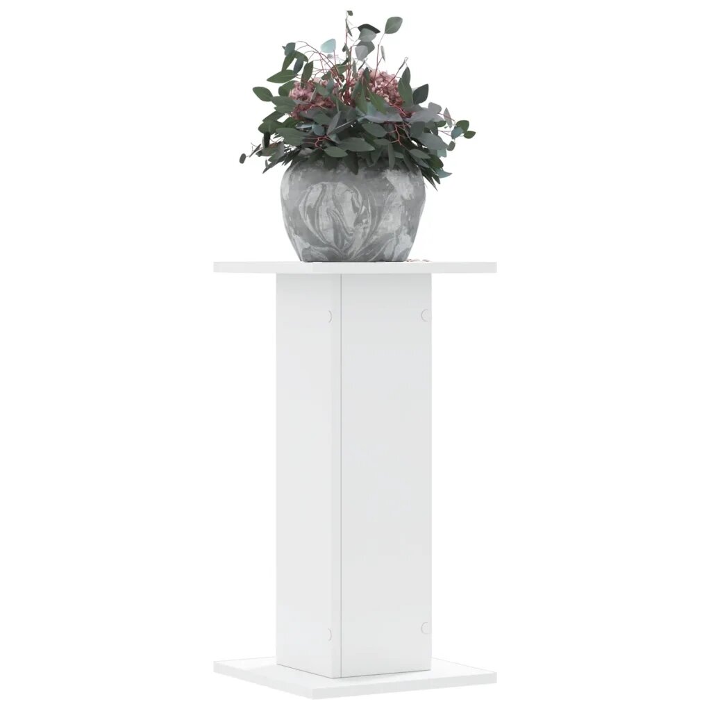 vidaXL Стойки за растения 2 бр бели 30x30x60 см инженерно дърво