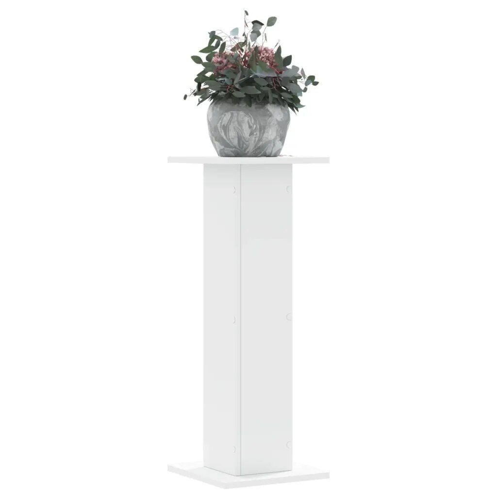 vidaXL Стойки за растения 2 бр бели 30x30x80 см инженерно дърво