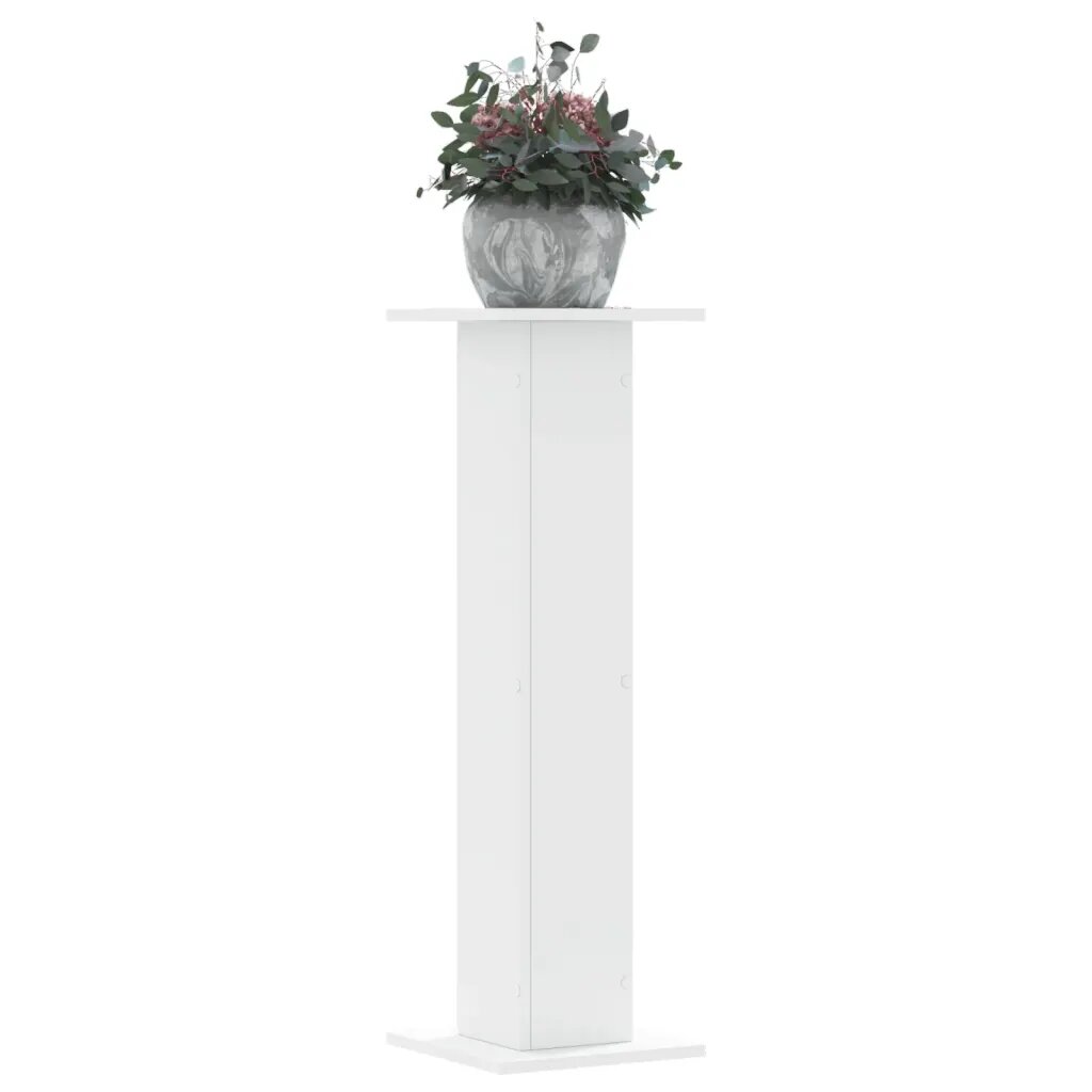 vidaXL Стойки за растения 2 бр бели 30x30x95 см инженерно дърво