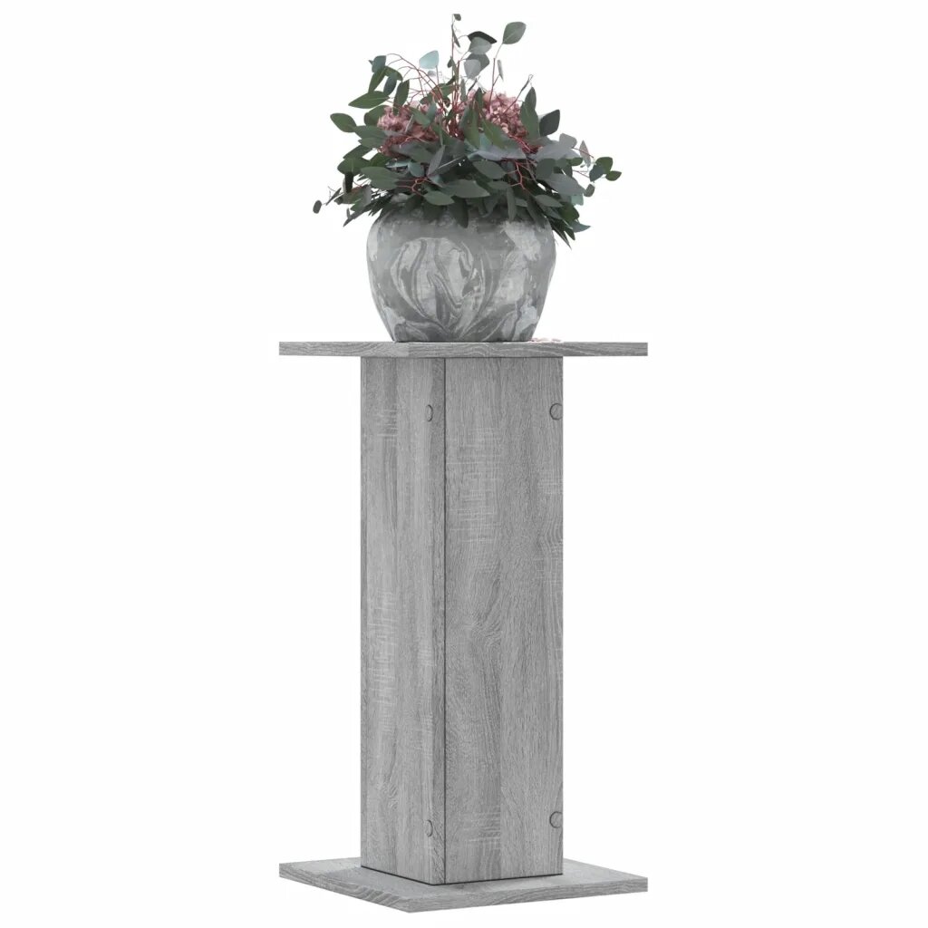 vidaXL Стойки за растения 2 бр сив сонома 30x30x60 см инженерно дърво