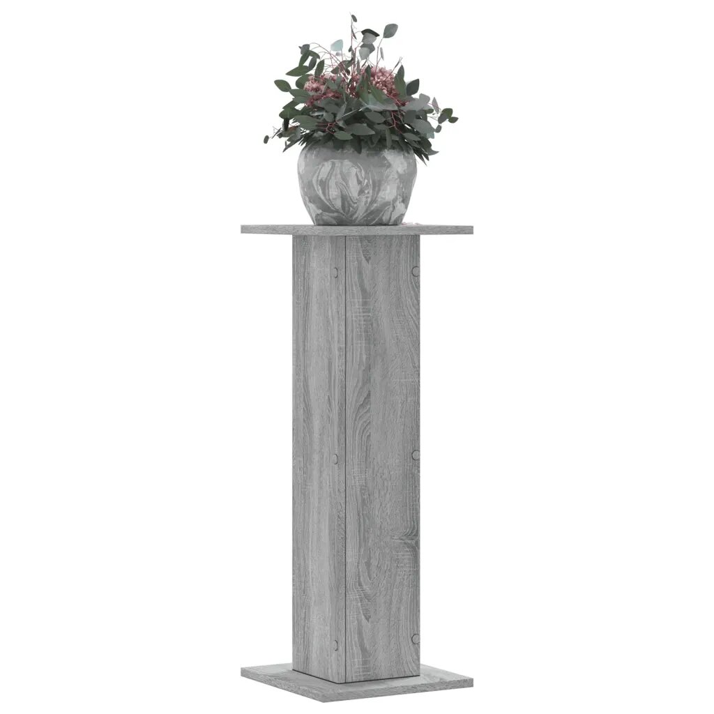 vidaXL Стойки за растения 2 бр сив сонома 30x30x80 см инженерно дърво
