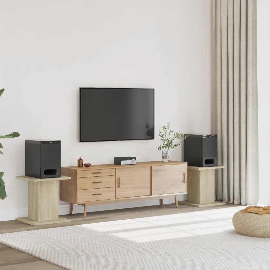 vidaXL Стойки за тонколони 2 бр сонома дъб 30x30x40 см инженерно дърво
