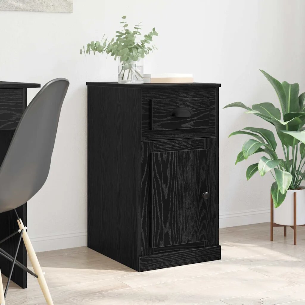 vidaXL Страничен шкаф 40 x 50 x 75 см Инженерна дървесина Черния дъб