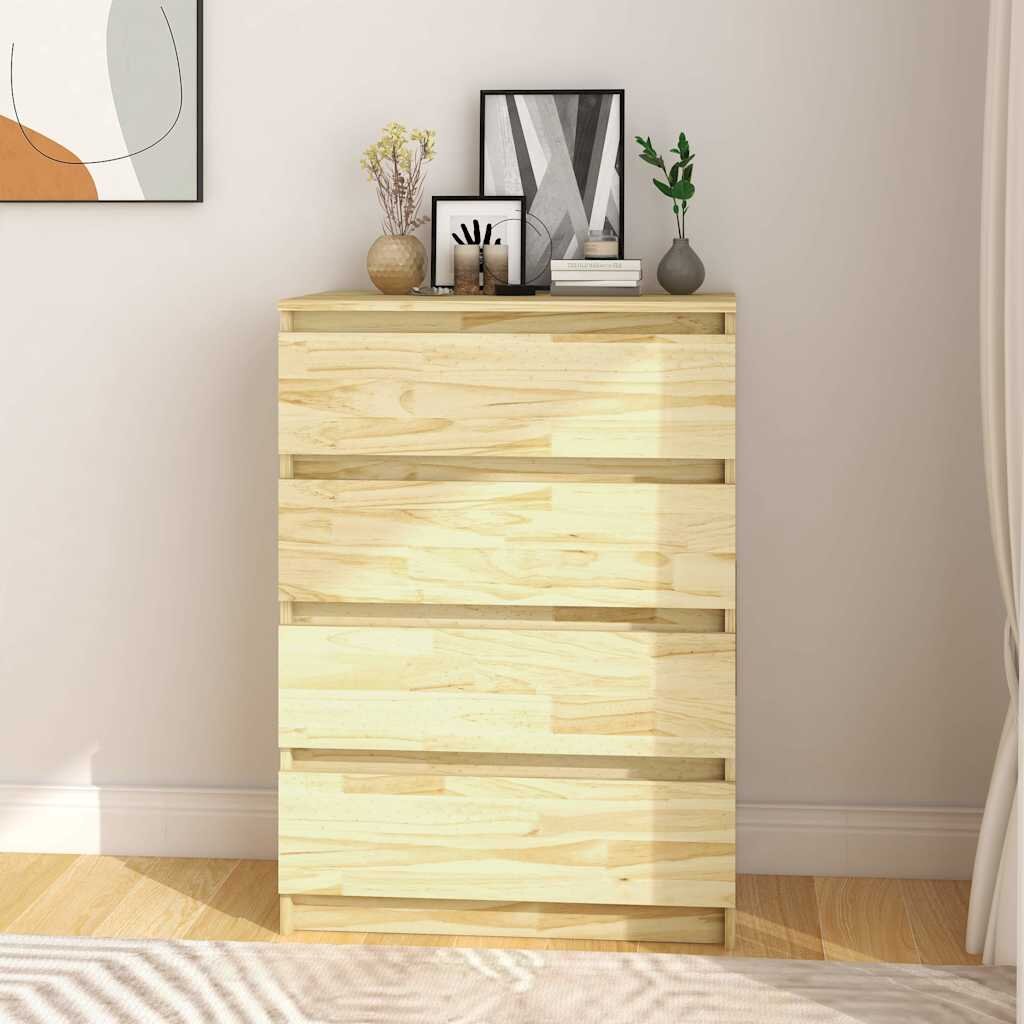 vidaXL Страничен шкаф 60x36x84 см бор масив