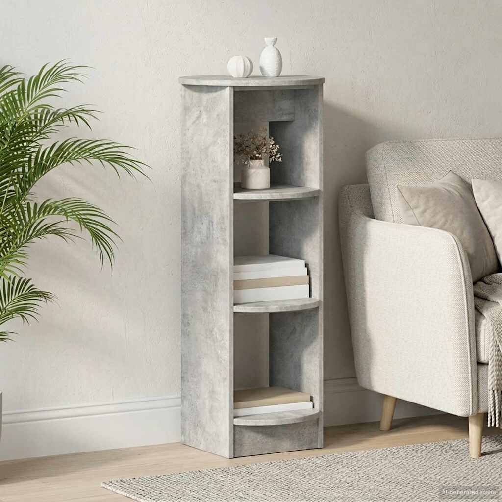 vidaXL Страничен шкаф Бетонно Сиво 40 x 40 x 100 cm