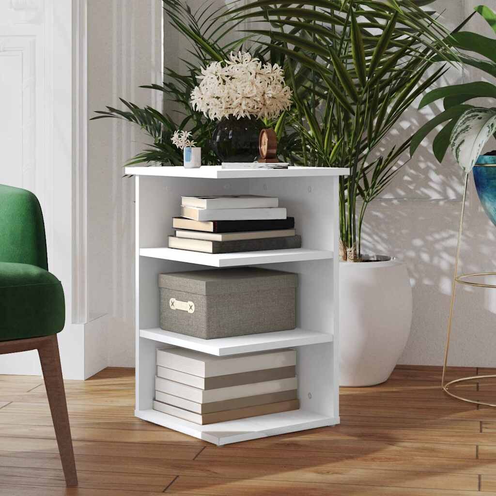 vidaXL Страничен шкаф бял 35x35x55 см инженерно дърво
