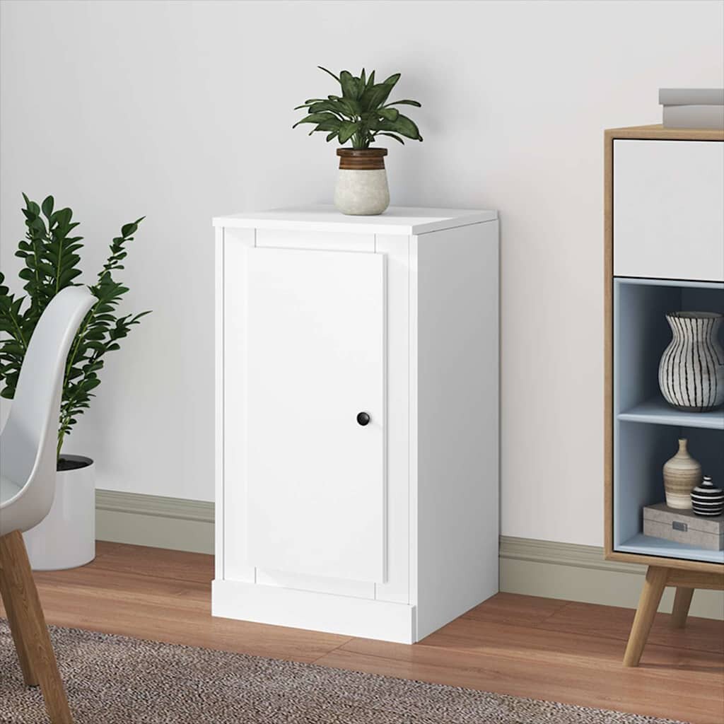 vidaXL Страничен шкаф бял 375x355x675 см инженерно дърво