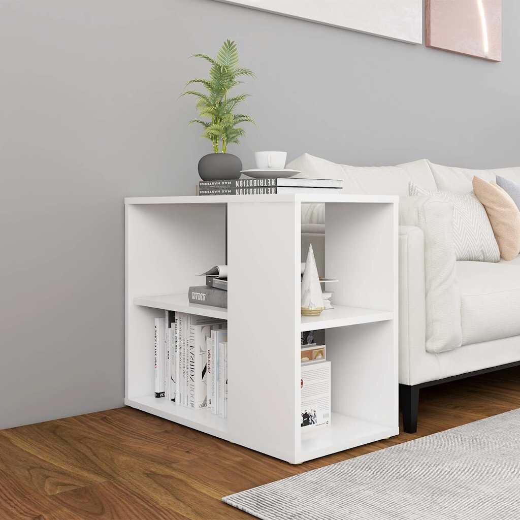vidaXL Страничен шкаф бял 60x30x50 см инженерно дърво