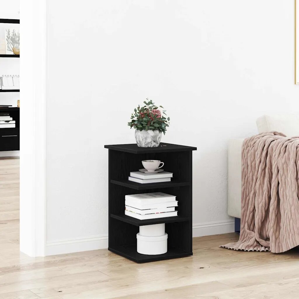 vidaXL Страничен шкаф Черния дъб 35 x 35 x 55 см Инженерна дървесина