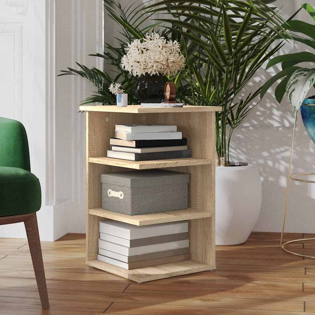 vidaXL Страничен шкаф дъб сонома 35x35x55 см инженерно дърво