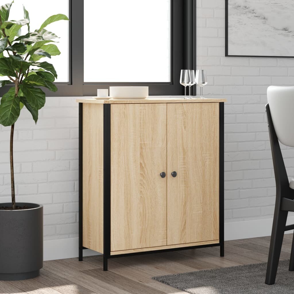 vidaXL Страничен шкаф дъб сонома 70x30x80 см инженерно дърво