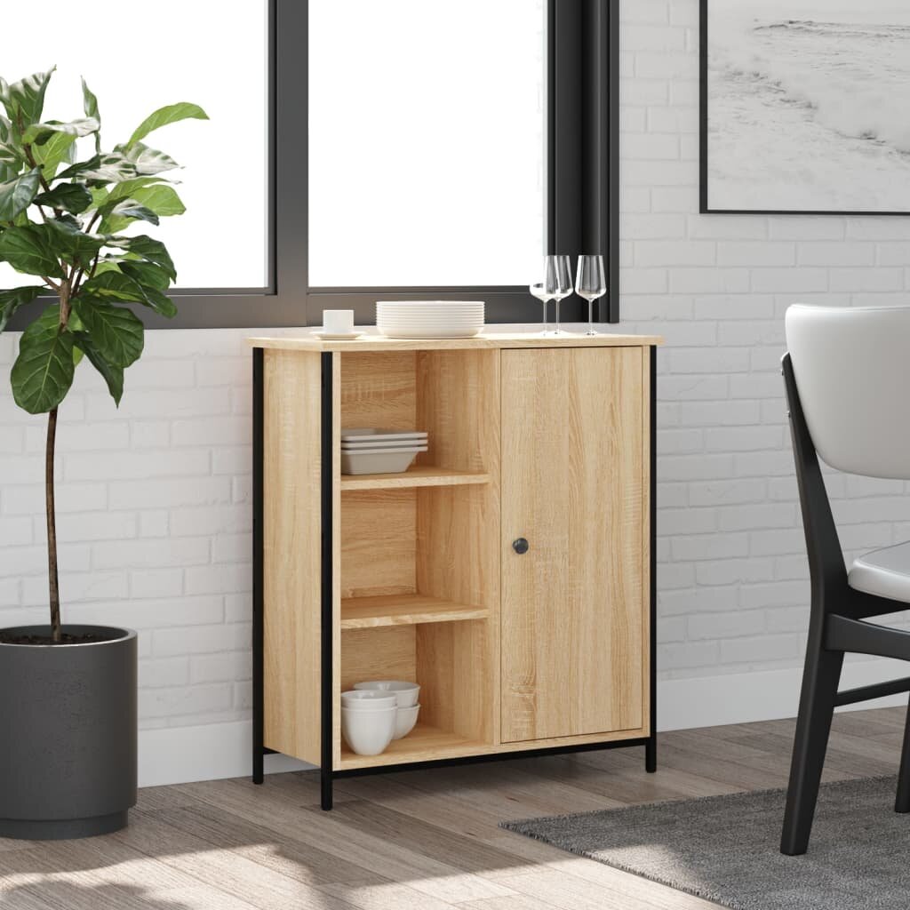 vidaXL Страничен шкаф дъб сонома 70x30x80 см инженерно дърво