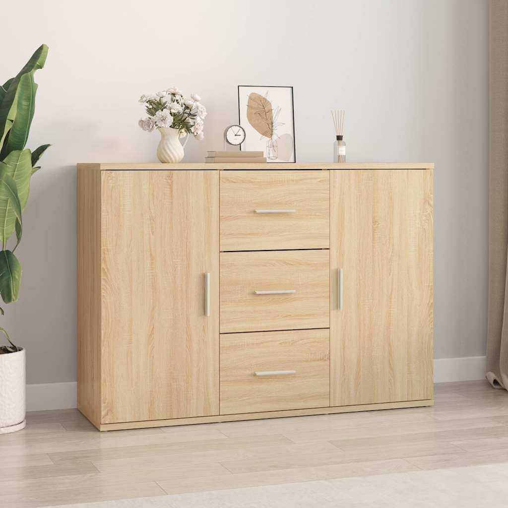 vidaXL Страничен шкаф дъб сонома 91x295x65 см инженерно дърво