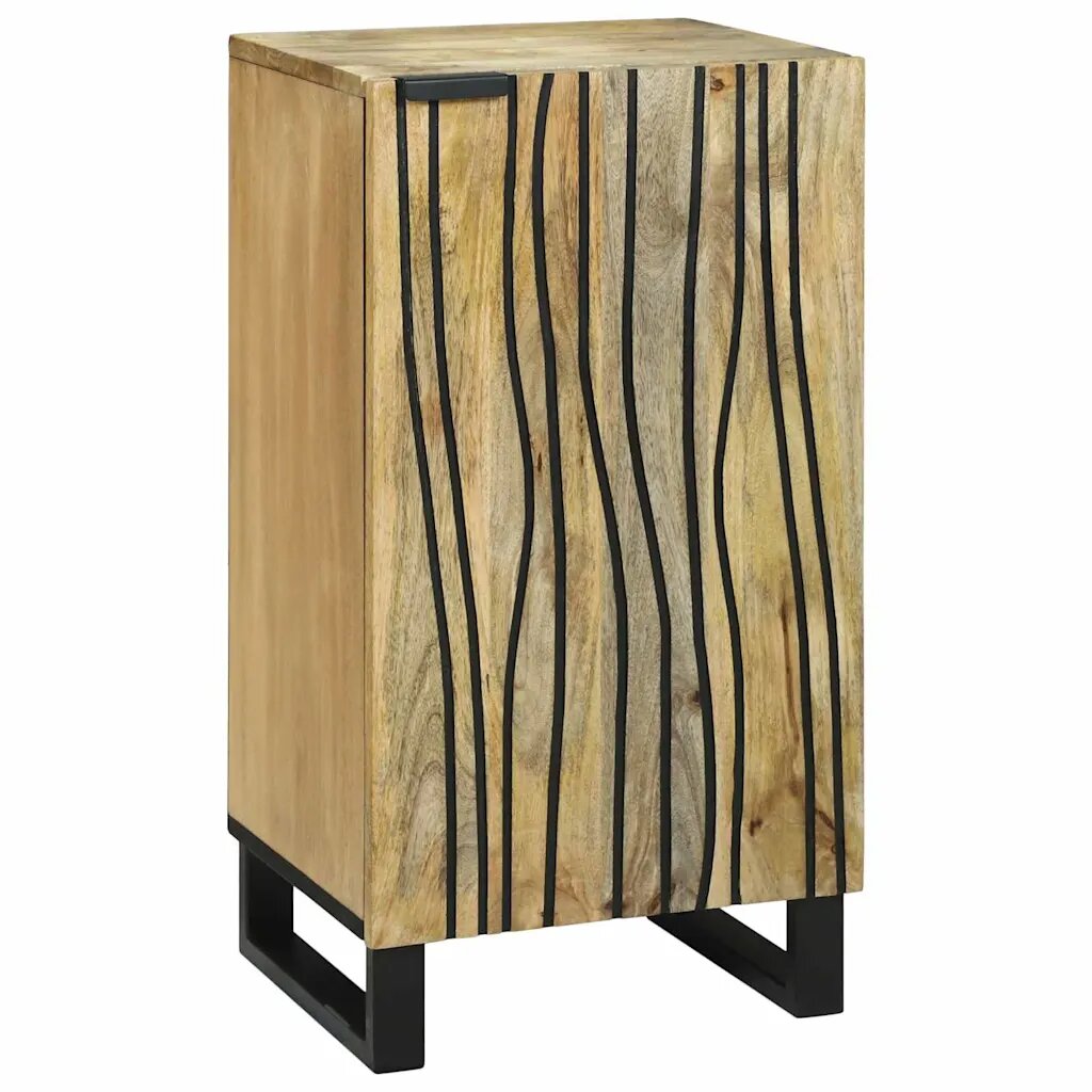 vidaXL Страничен шкаф Кафяво 40 x 33 x 75 см мангово дърво масив