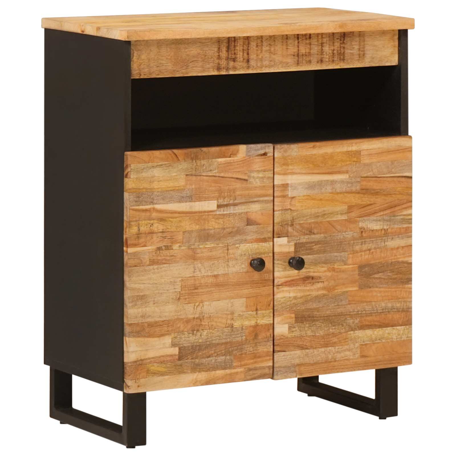 vidaXL Страничен шкаф Кафяво 60 x 33 x 75 cm Солидно мангово дърво