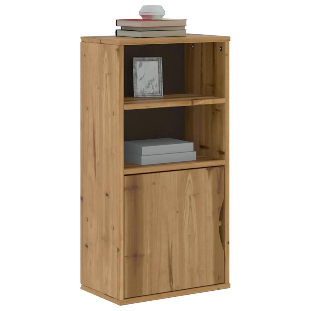 vidaXL Страничен шкаф ODDA 40x24x79 cm масивна дървесина бор