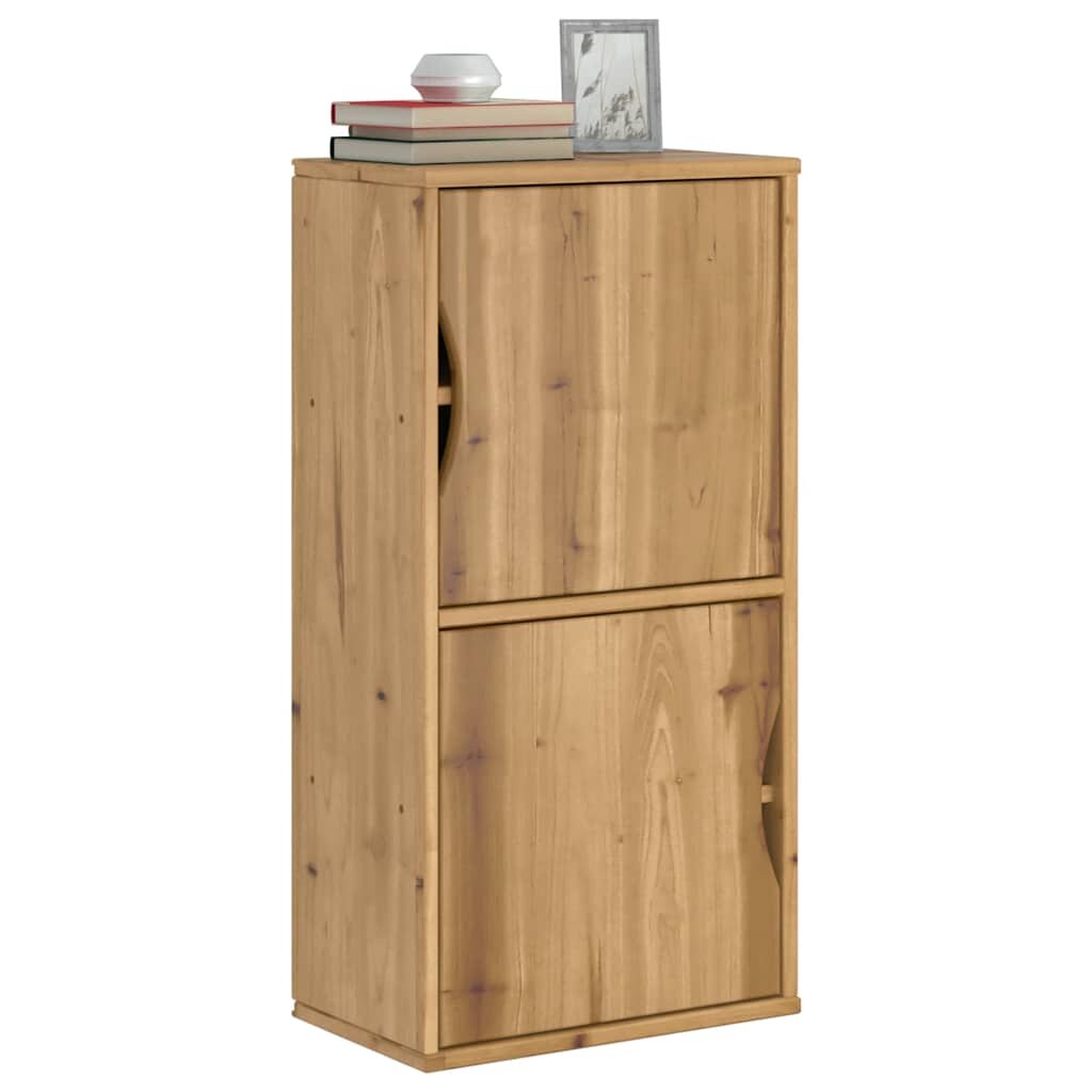 vidaXL Страничен шкаф ODDA 40x24x79 cm масивна дървесина бор